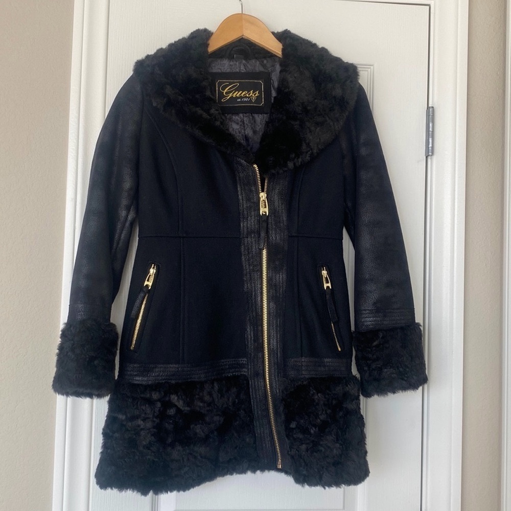 Shearling and Suede (Faux) Coat